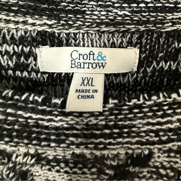 Croft and Barrow Black and White Sweater Size XXL. Excellent Used Condition - Picture 3 of 4